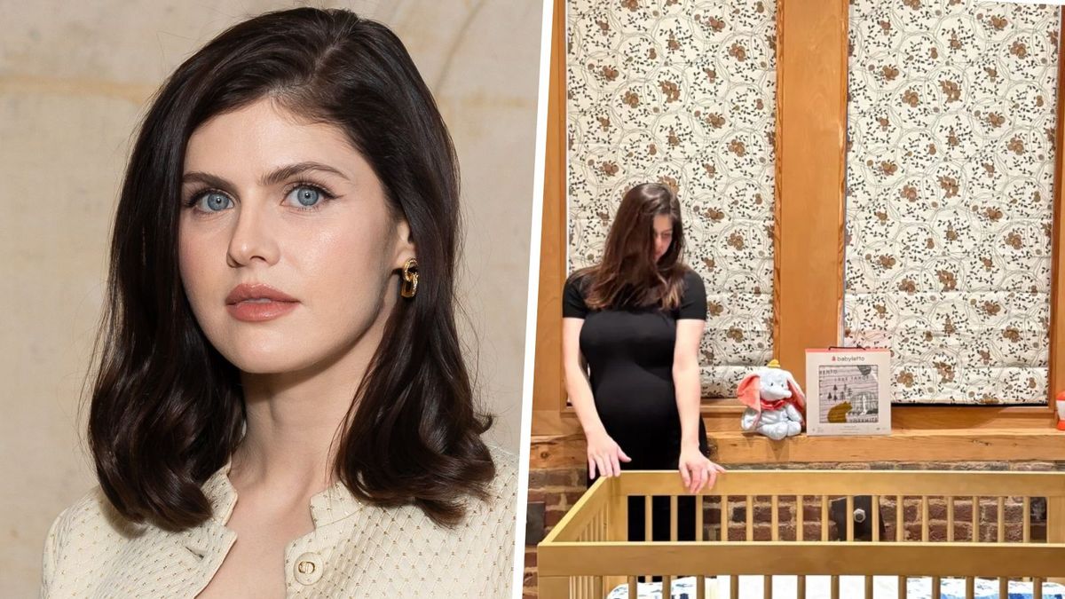 Im stilvollen und dennoch praktischen Kinderzimmer von Alexandra Daddario – ihre Salbeigrüntöne und Bouclé-Accessoires verwandeln den Raum in einen Zufluchtsort