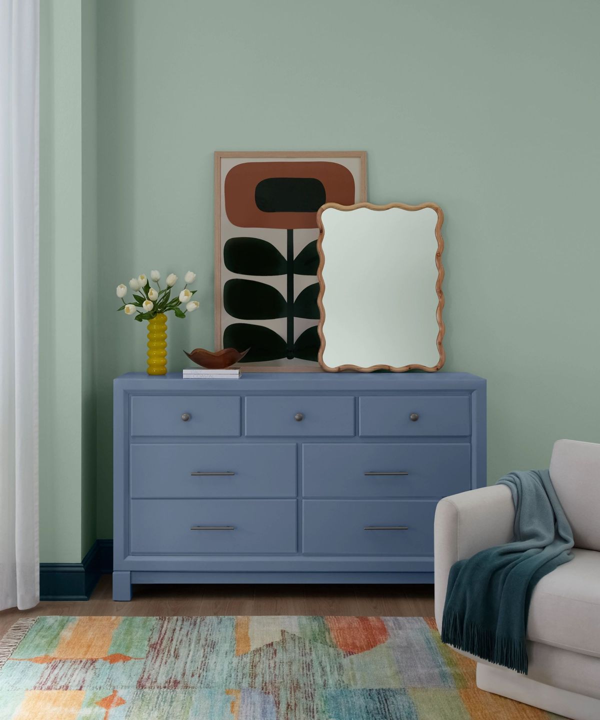 Sherwin-Williams '' Eclectic Minimalism 'Paint Palette ist eine mutigere Sicht auf Frühlingspastelle-hier ist wie man mit jedem Schatten dekoriert