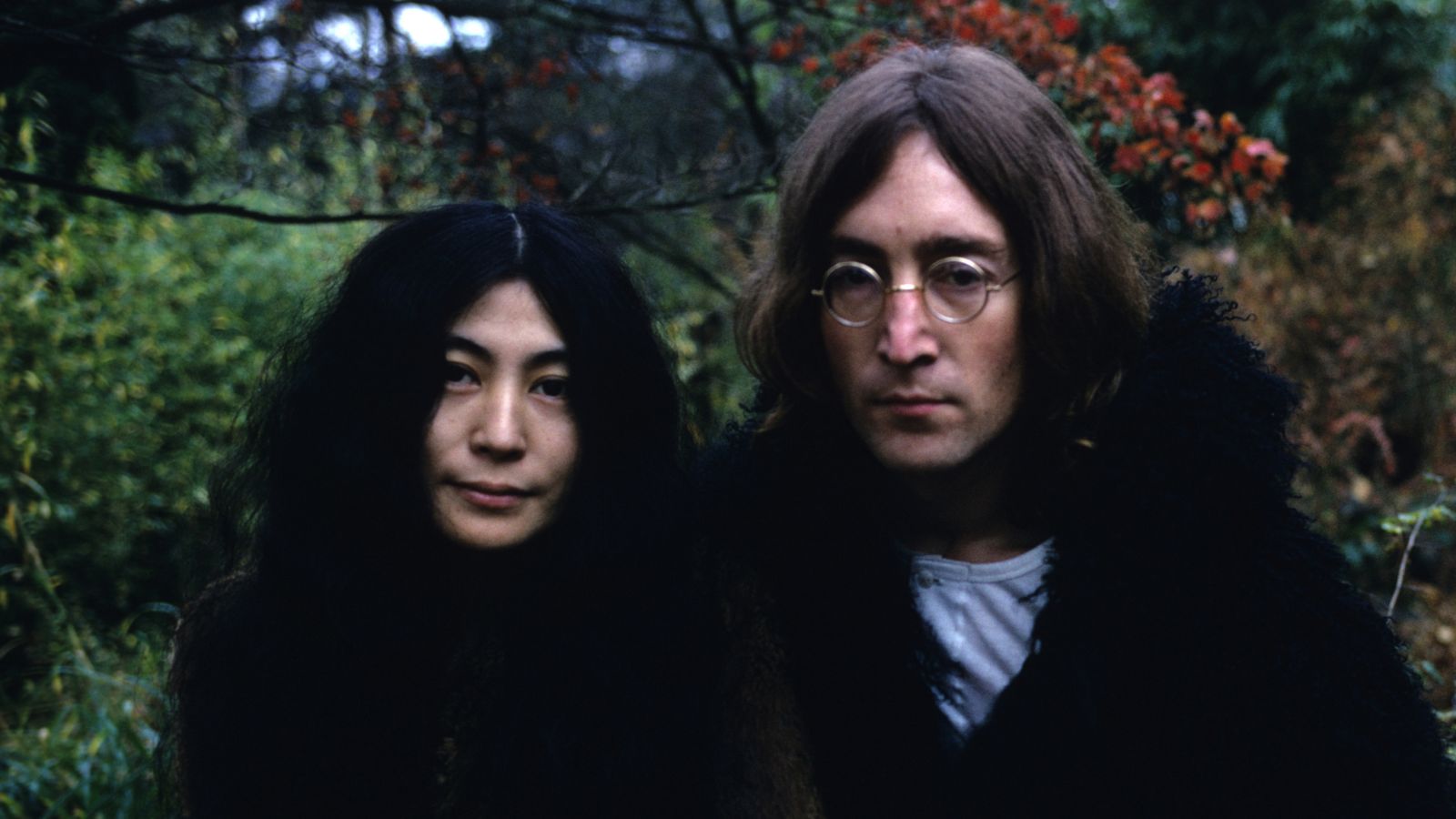 john lennon and yoko ono outside