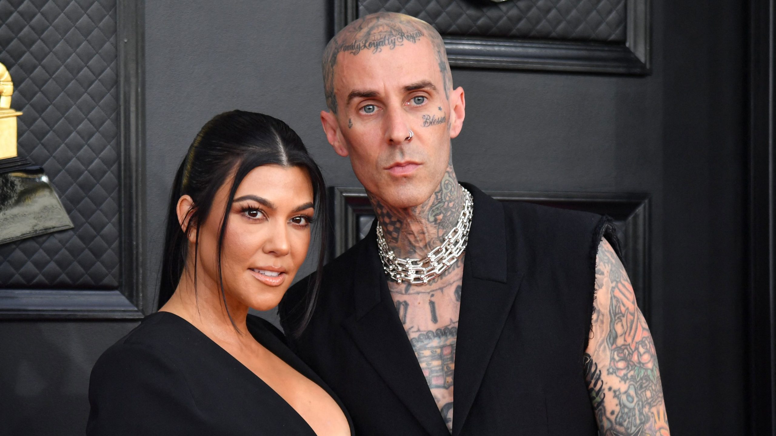 Kourtney Kardashian and Travis Barker at the Grammys