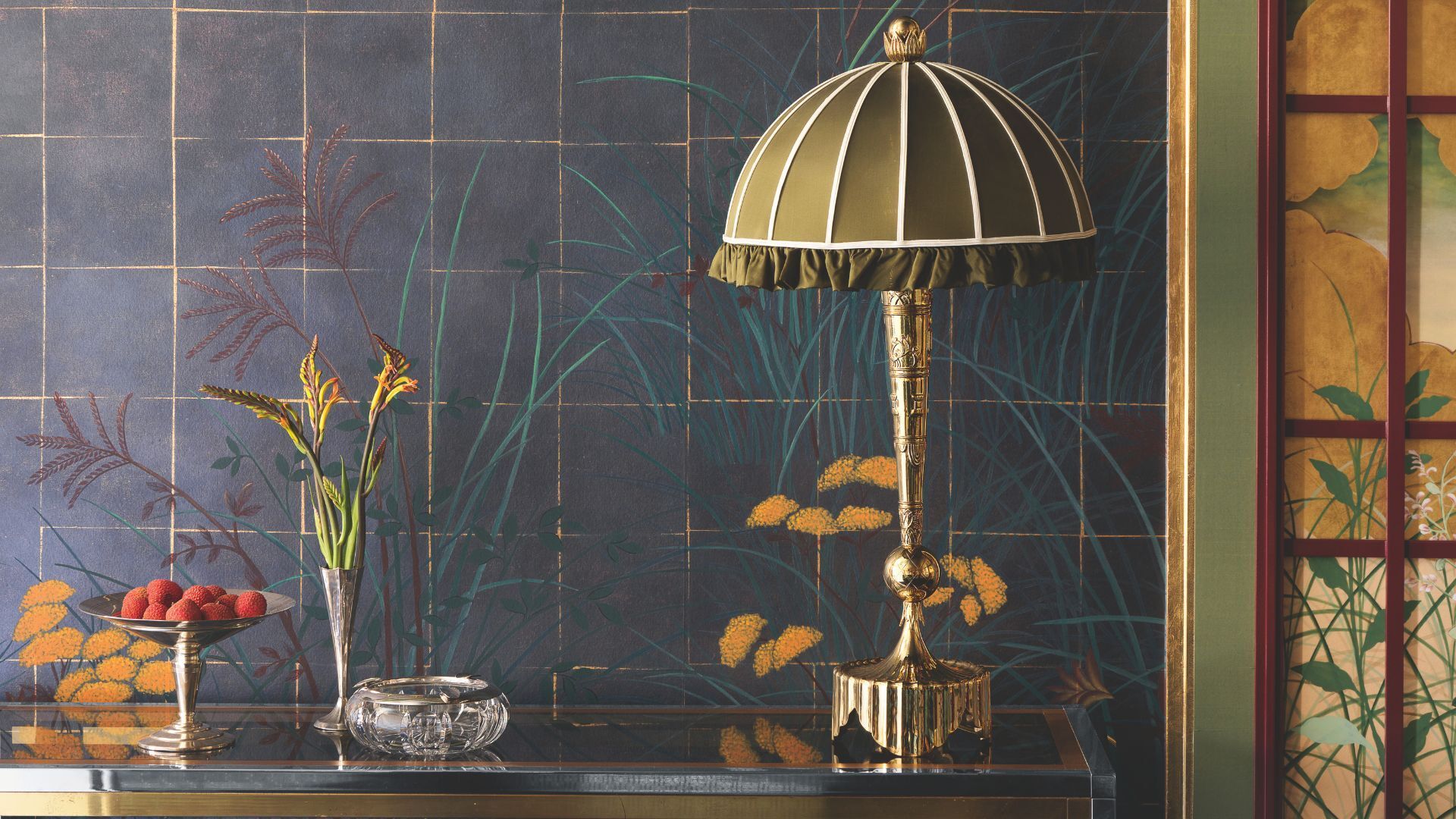 Japanese design elements in a Japanese room