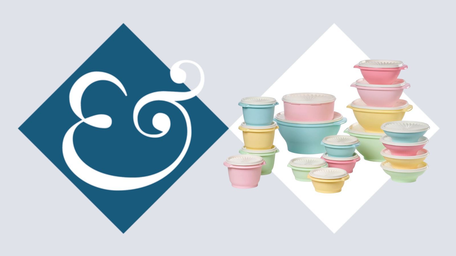 Vintage tupperware collection cutout