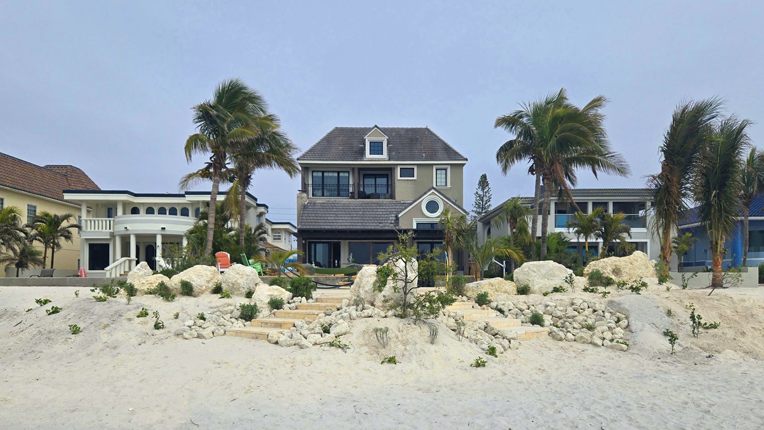 Beach house and dune garden