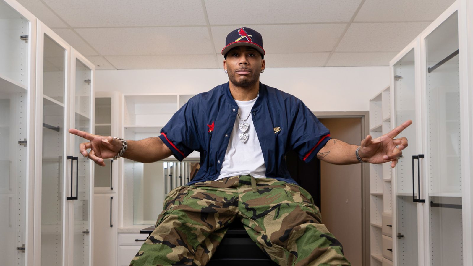 nelly in his newly designed closet