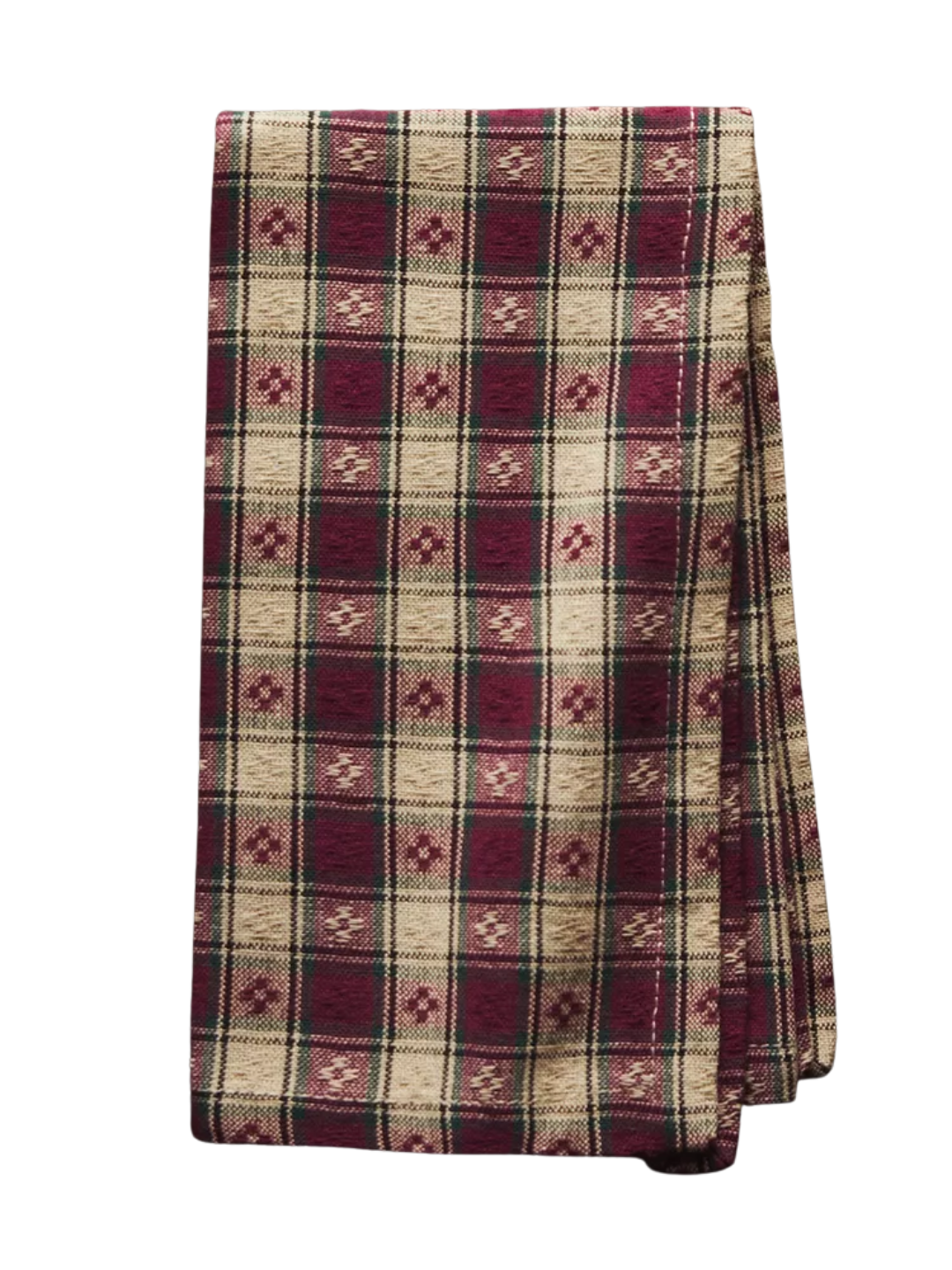 Set gefärbter Weihnachtsservietten mit Karomuster (2er-Set)