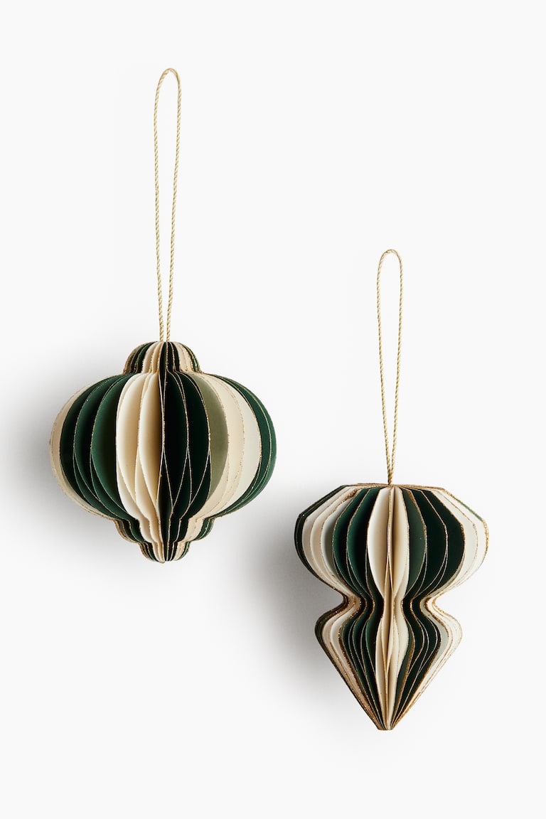 2er-Pack Weihnachtsdekorationen aus Papier