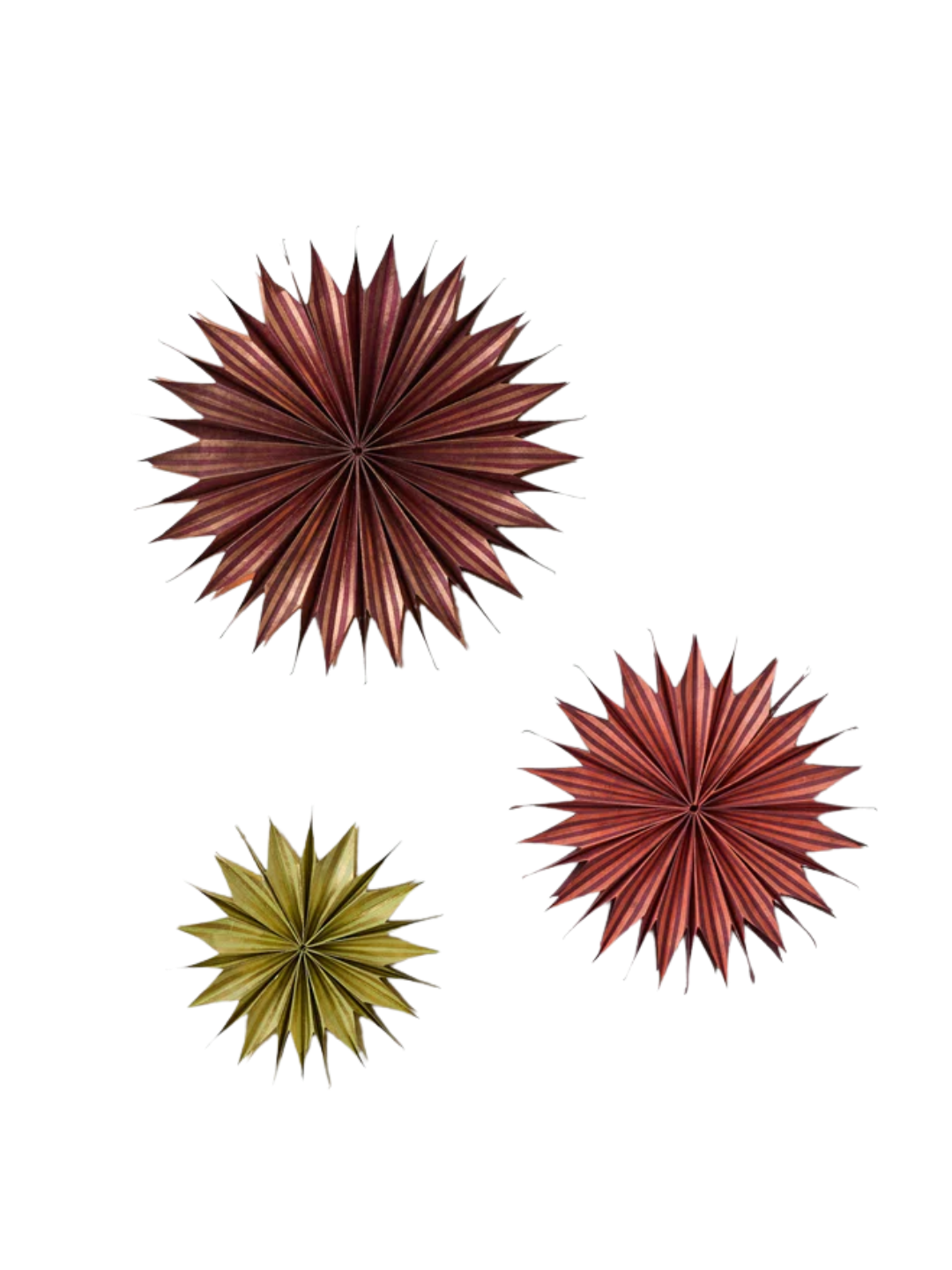 Hängendes Lokta-Papierstern-Set 