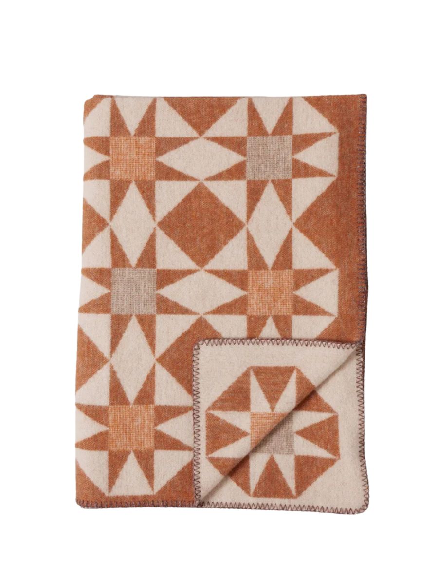 Decke aus Jacquard-Sternwolle