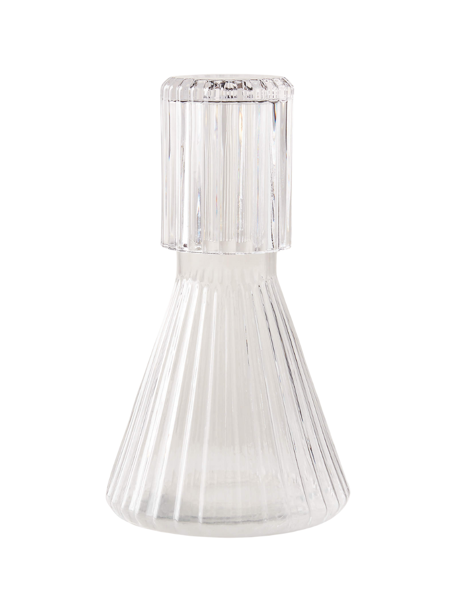 Aleric Karaffe und Tasse aus geripptem Glas