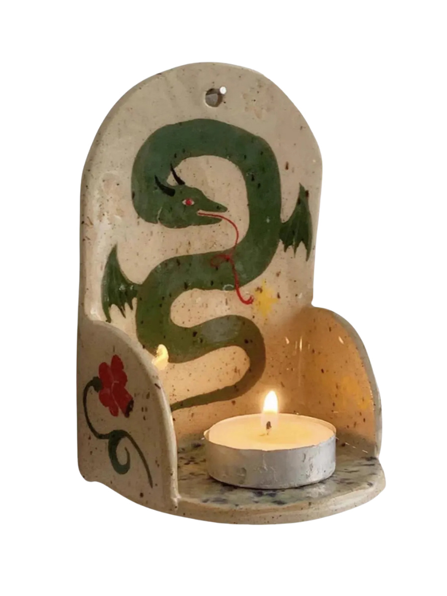 Handgefertigter Kerzenhalter aus Keramik