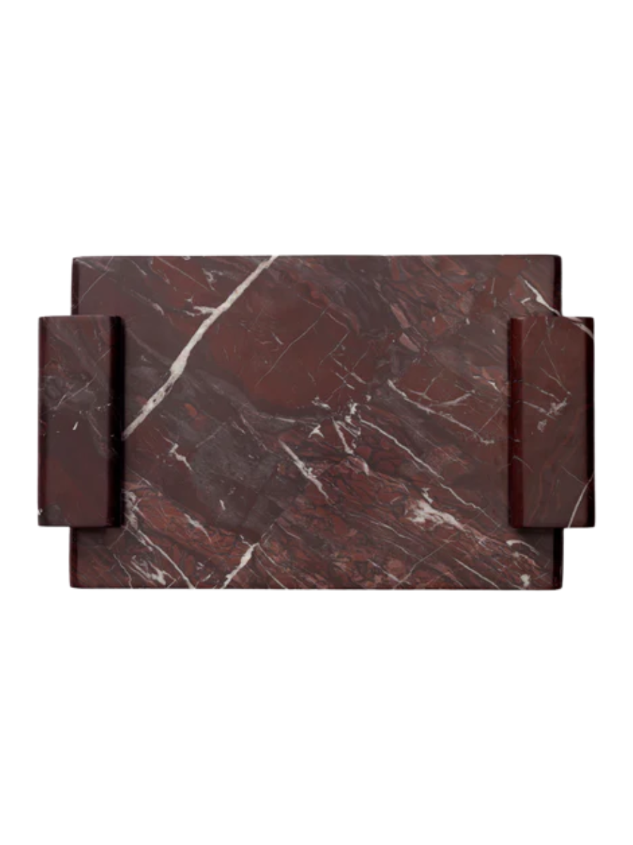 Tablett aus Auburn-Marmor
