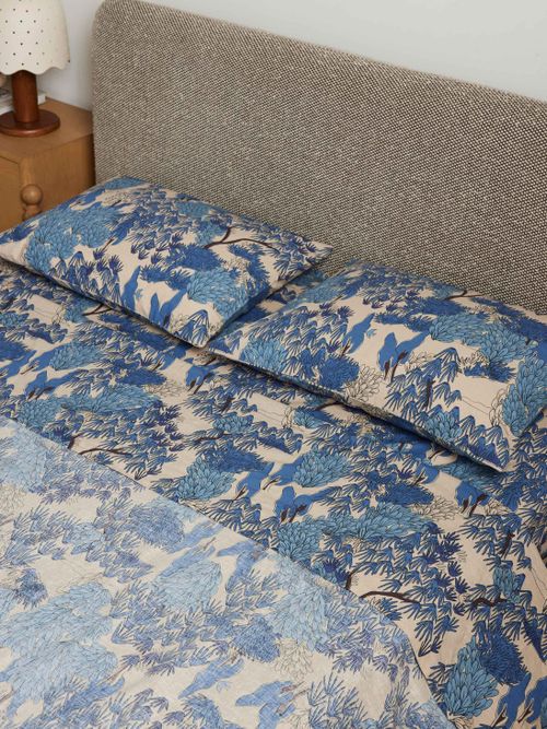 Garden Walk Bettwäsche-Set aus Leinen-Baumwolle von Sarah Sherman Samuel