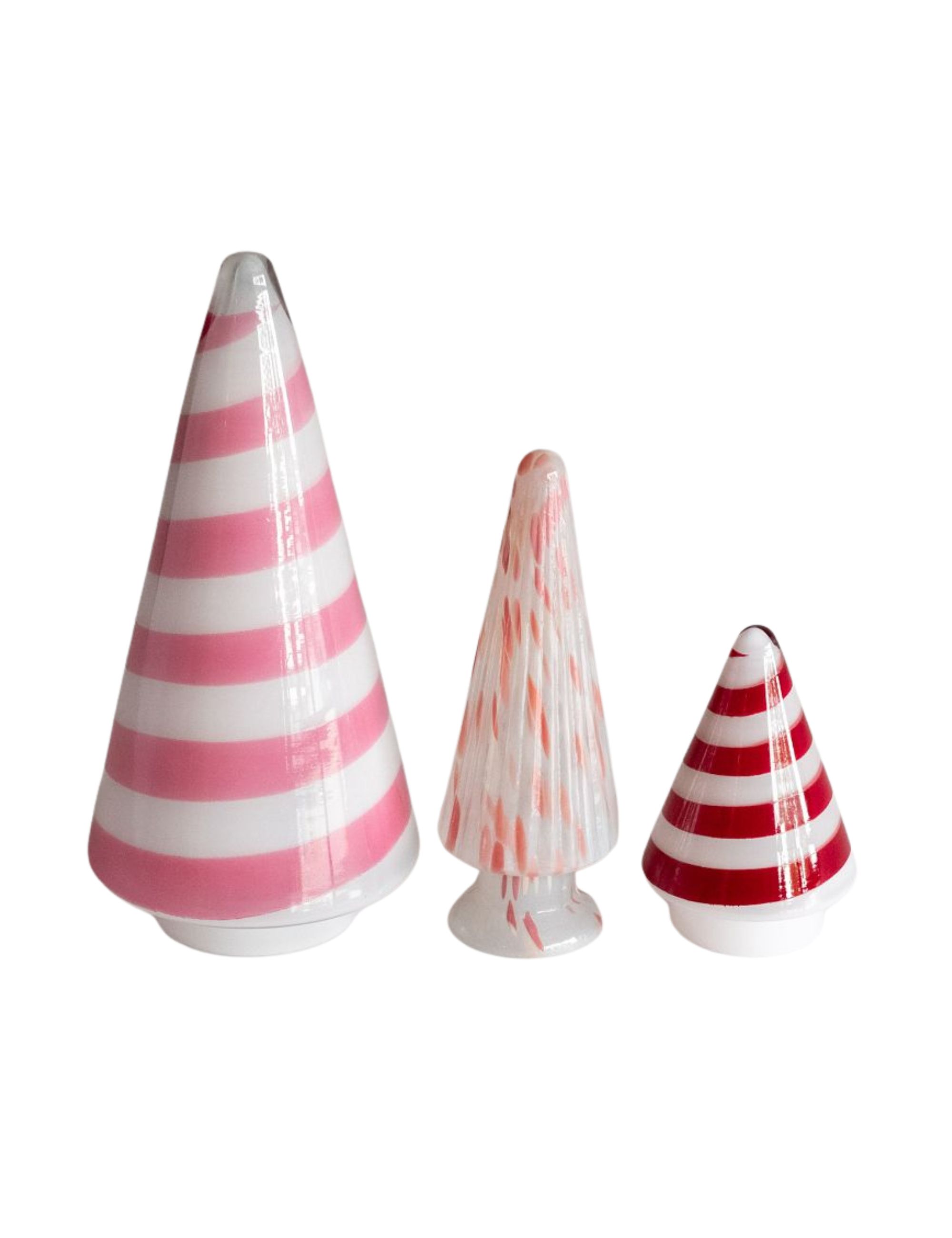 Weihnachtsbaum-Set aus Zuckerstangen-Streifenglas