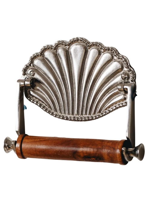 Toilettenpapierhalter mit Schale aus poliertem Chrom 