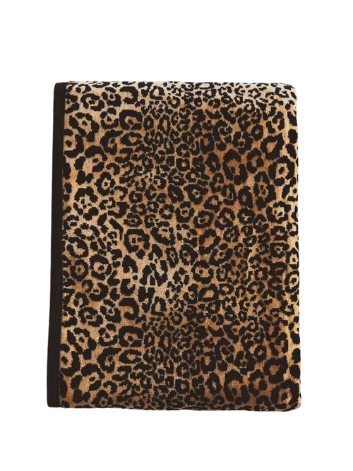 Badelaken aus Velours mit Animal-Print