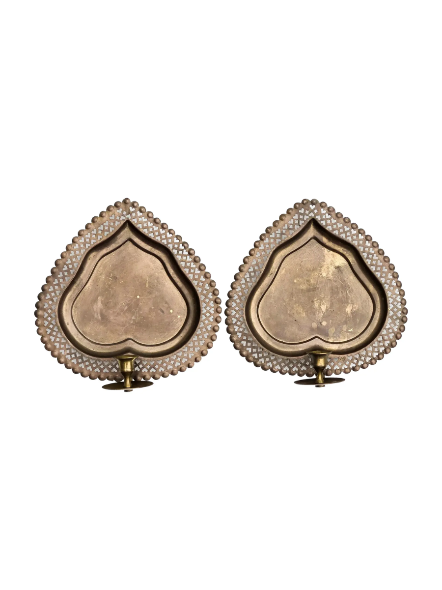 Kerzenleuchter aus Messing mit durchbrochenem Design, 2er-Set