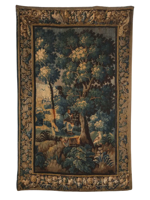 Aubusson Grüner Wandteppich