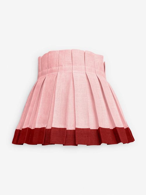 Farbblock-Lampenschirm im klassischen Kastenfalten-Design von Cielle Home