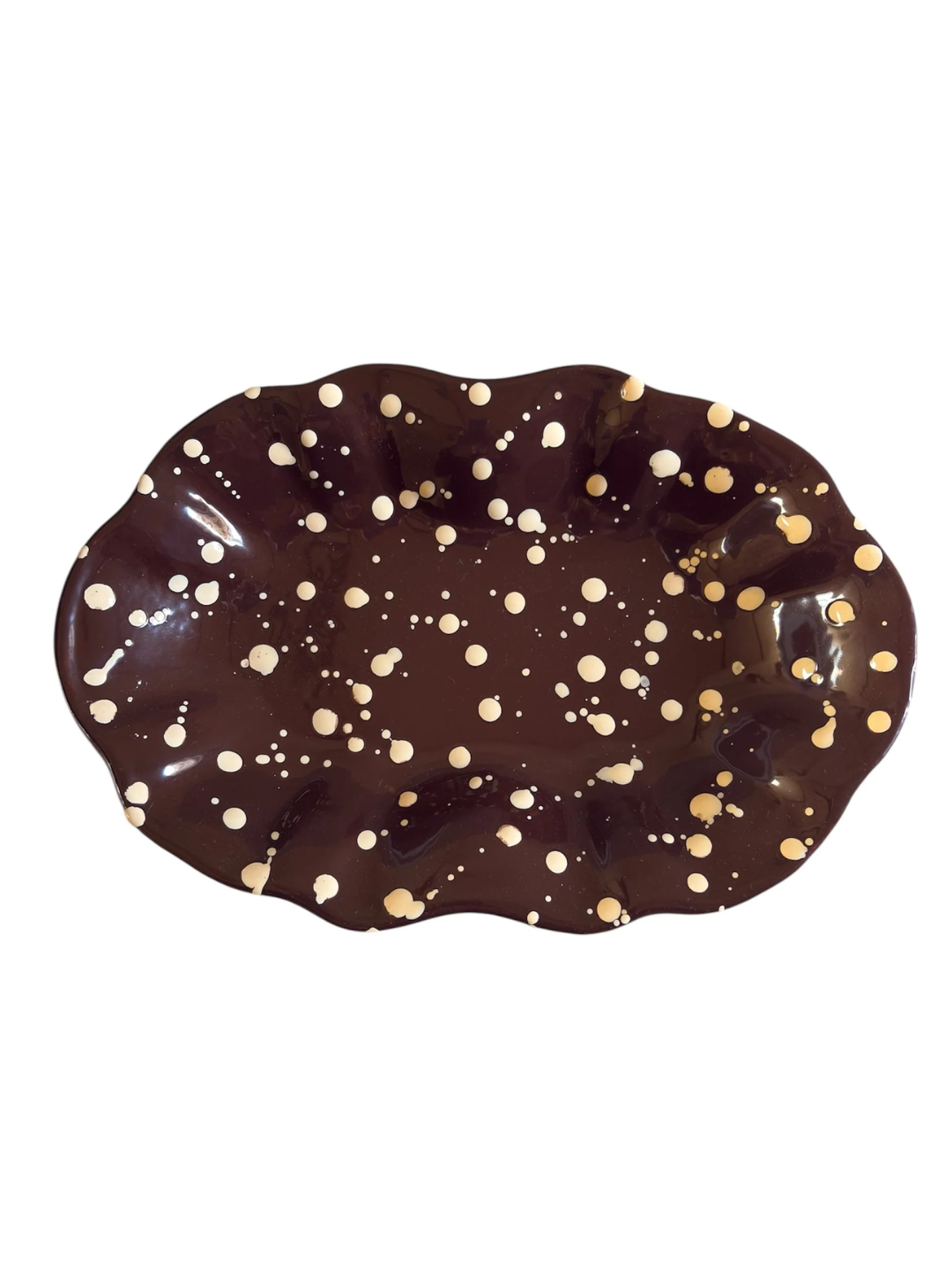 Die geschmolzene Schokoladenplatte