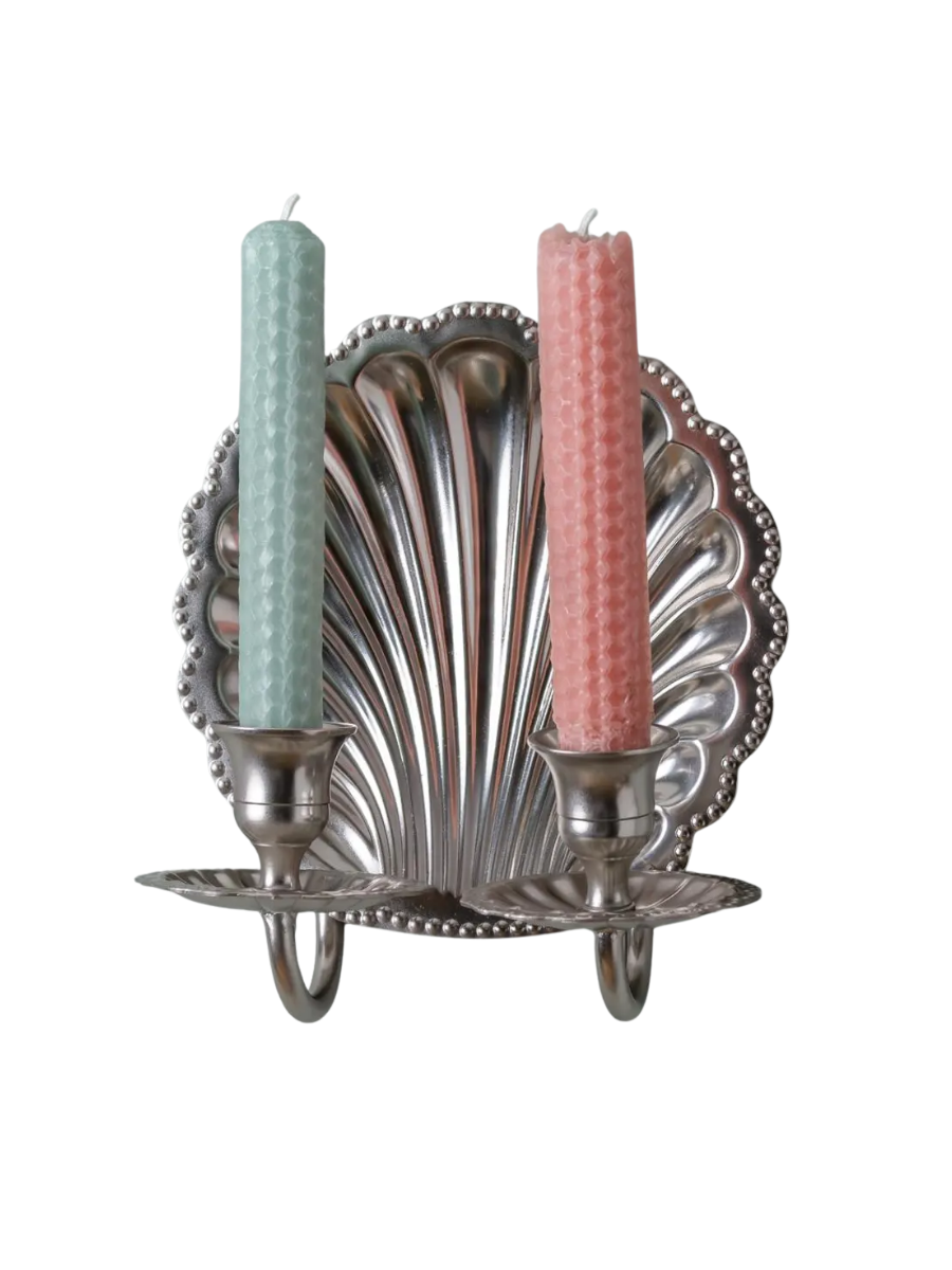 Muschel-Wandleuchte aus Messing