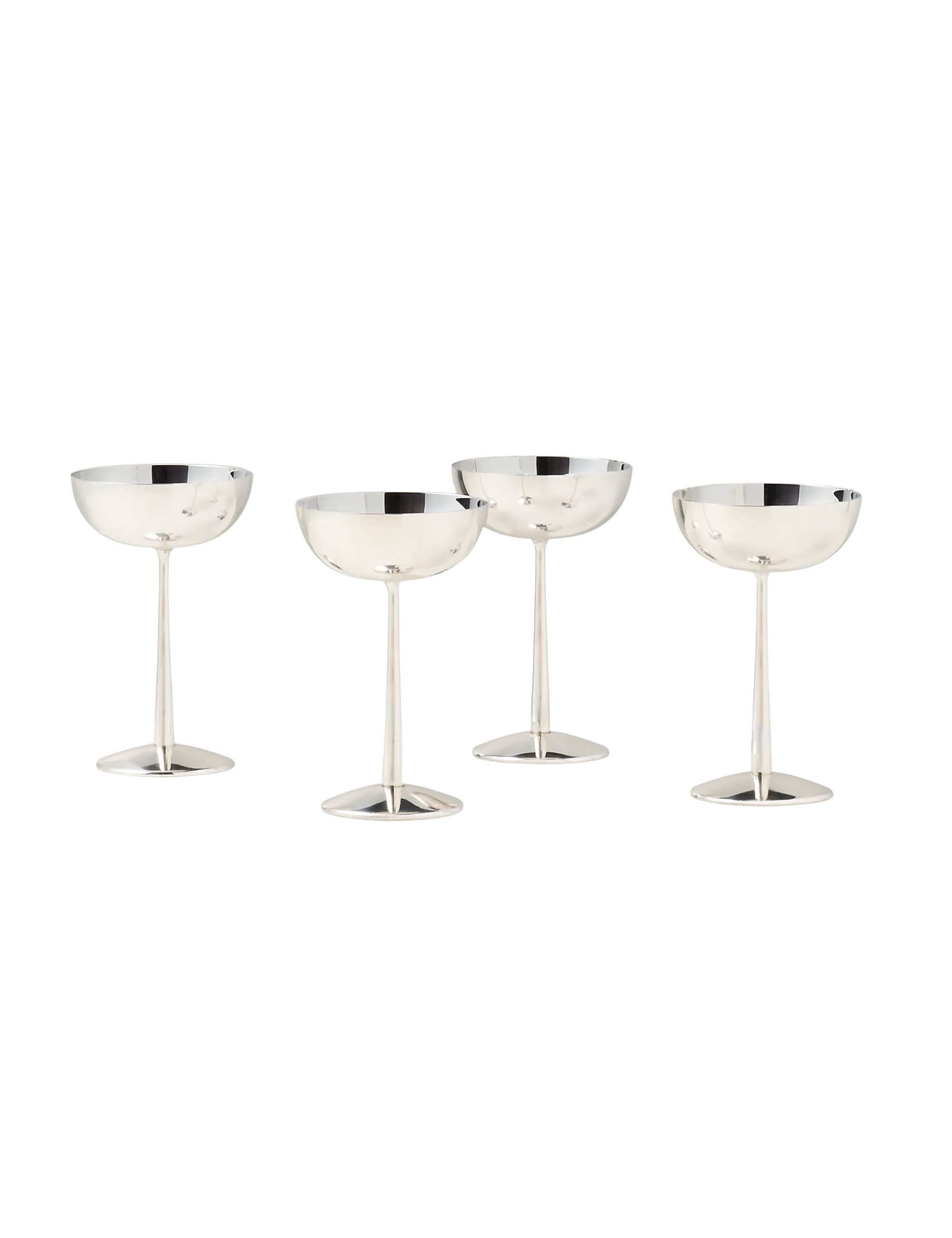 Emporia Coupe-Gläser aus Edelstahl, 4er-Set