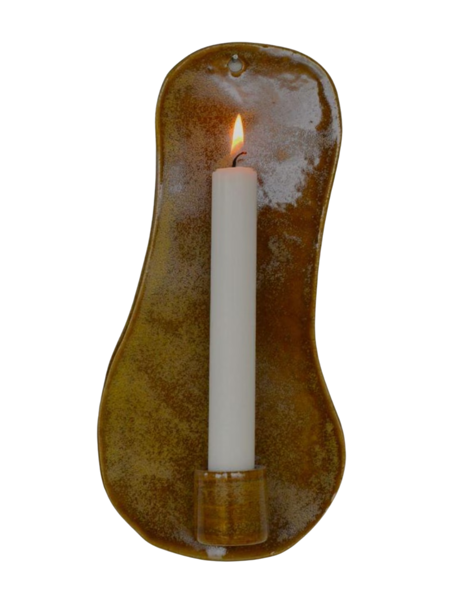 Abstrakte Wandleuchte aus Keramik