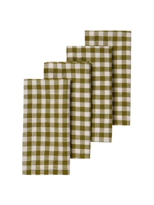 Gingham-Leinenservietten 