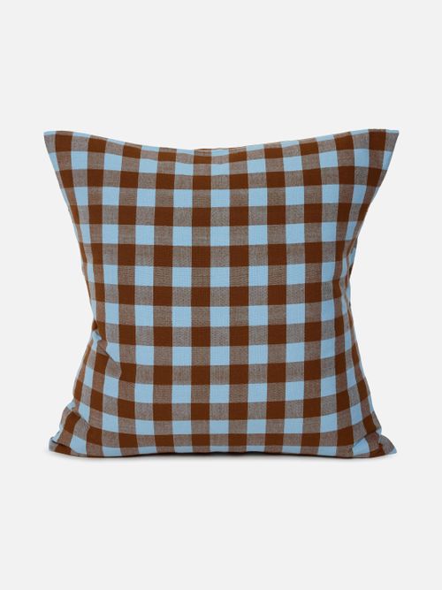Candy Gingham - Blaues Kissen