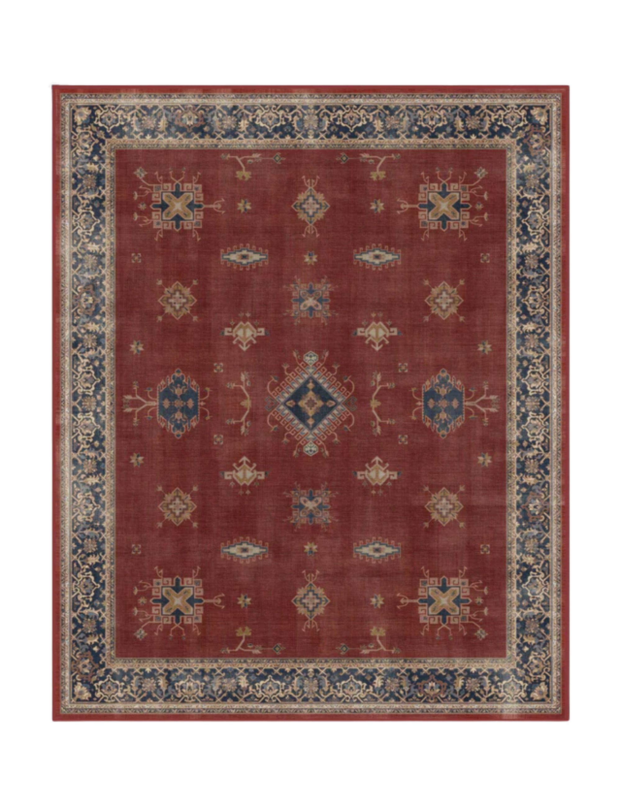 Flachgewebter Teppich Verena Amber Red