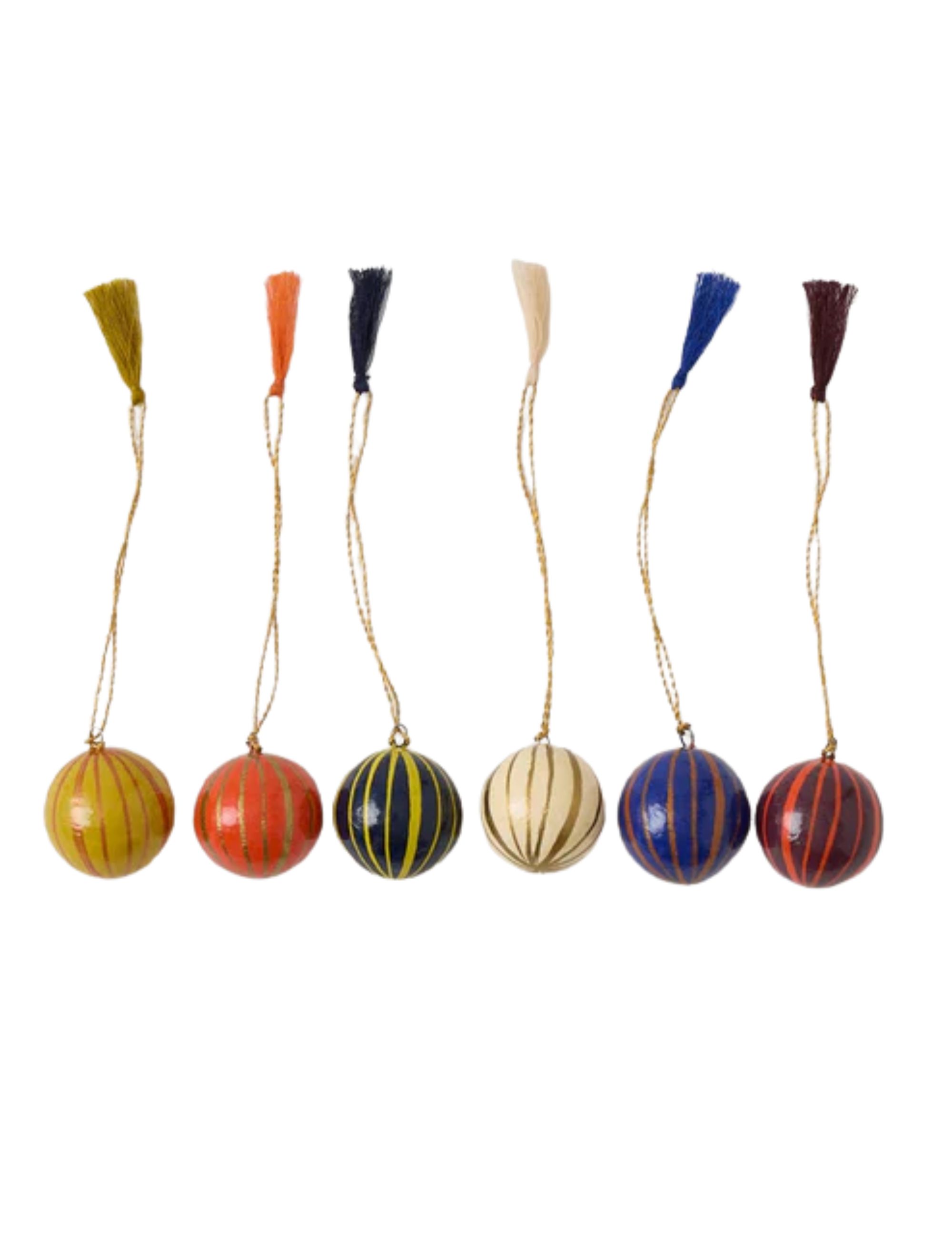 Handbemaltes Mini-Ornament-Set, mehrfarbig