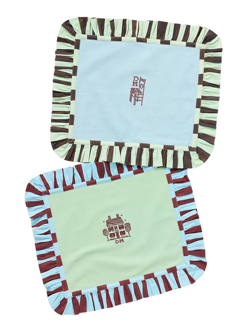 Damson Madder Rüschen-Tischsets, 2er-Set