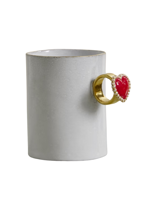 Keramiktasse mit Herzring