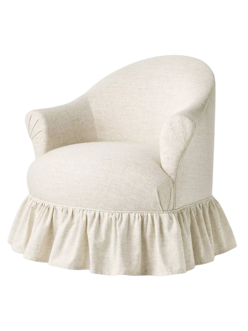 Rüschenrock-Akzentstuhl mit Drehgelenk
