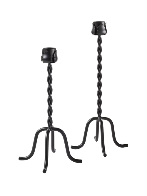 Spitzkerzenhalter aus Metall, 2er-Set 