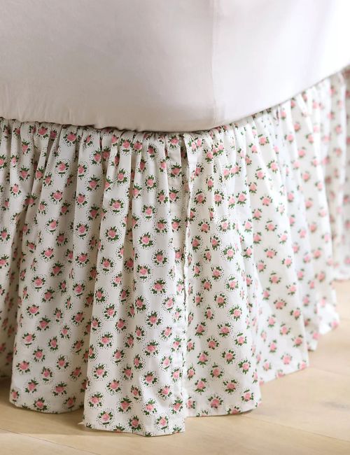 Bedruckter Bettrock aus Baumwollperkal