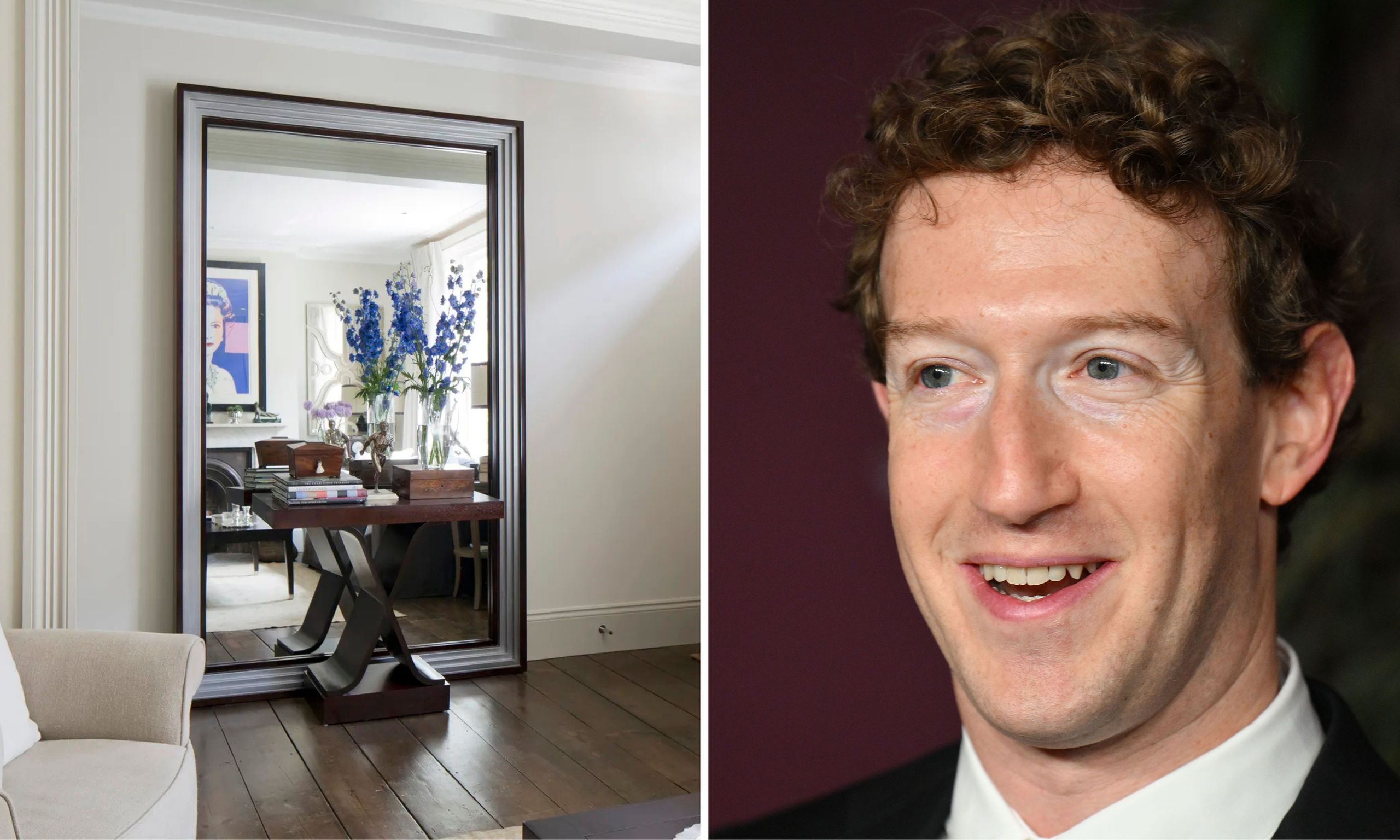 Mark Zuckerberg nutzt diesen einfachen visuellen Trick, um sein minimalistisches Wohnzimmer doppelt so groß erscheinen zu lassen, und es funktioniert tatsächlich