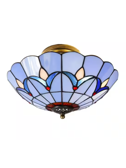 Buntglas-Unterputz-Deckenleuchte