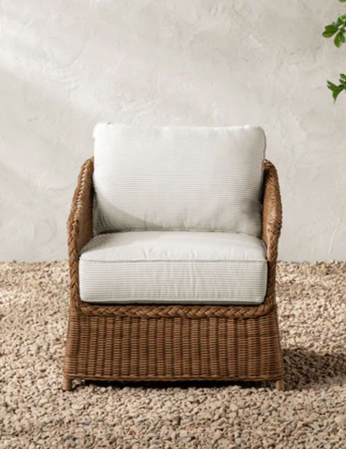Haviland Outdoor Lounge Chair mit Perennials Taupe Stripe