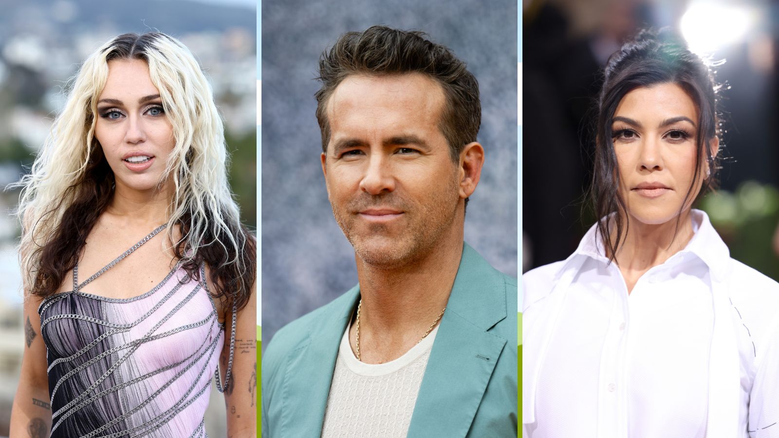 Miley Cyrus, Ryan Reynolds und Kourtney Kardashian