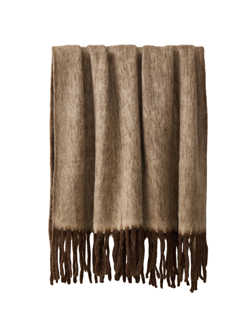 Überwurf aus kreuzgefärbtem Mohairimitat