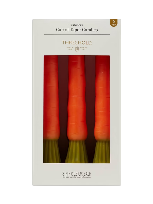 Karotten-Spitzkerzen, 6er-Set