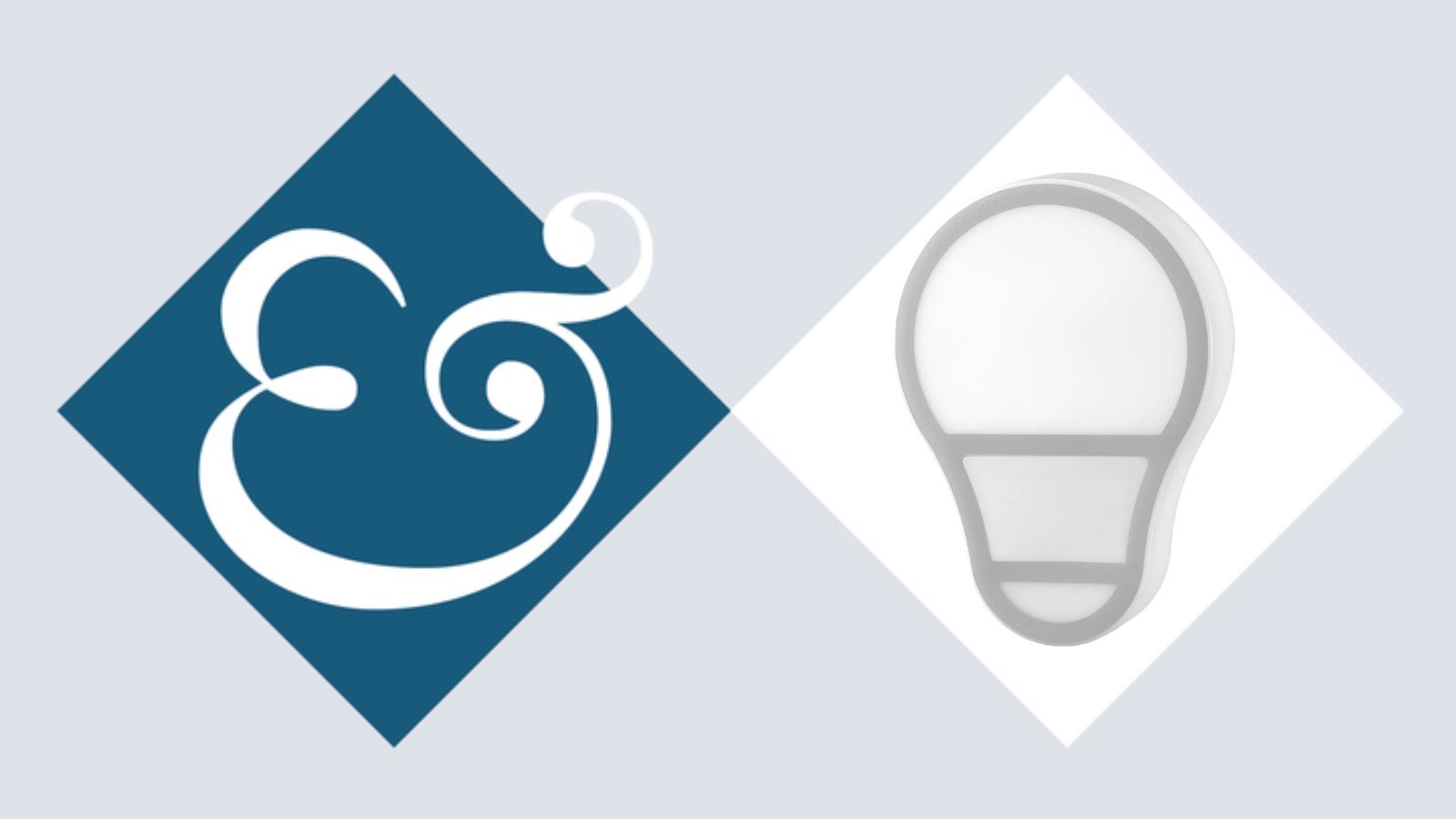 IKEA ANKARLÄGG LED nightlight on tile background next to Homes &amp; Gardens '&amp;' logo.