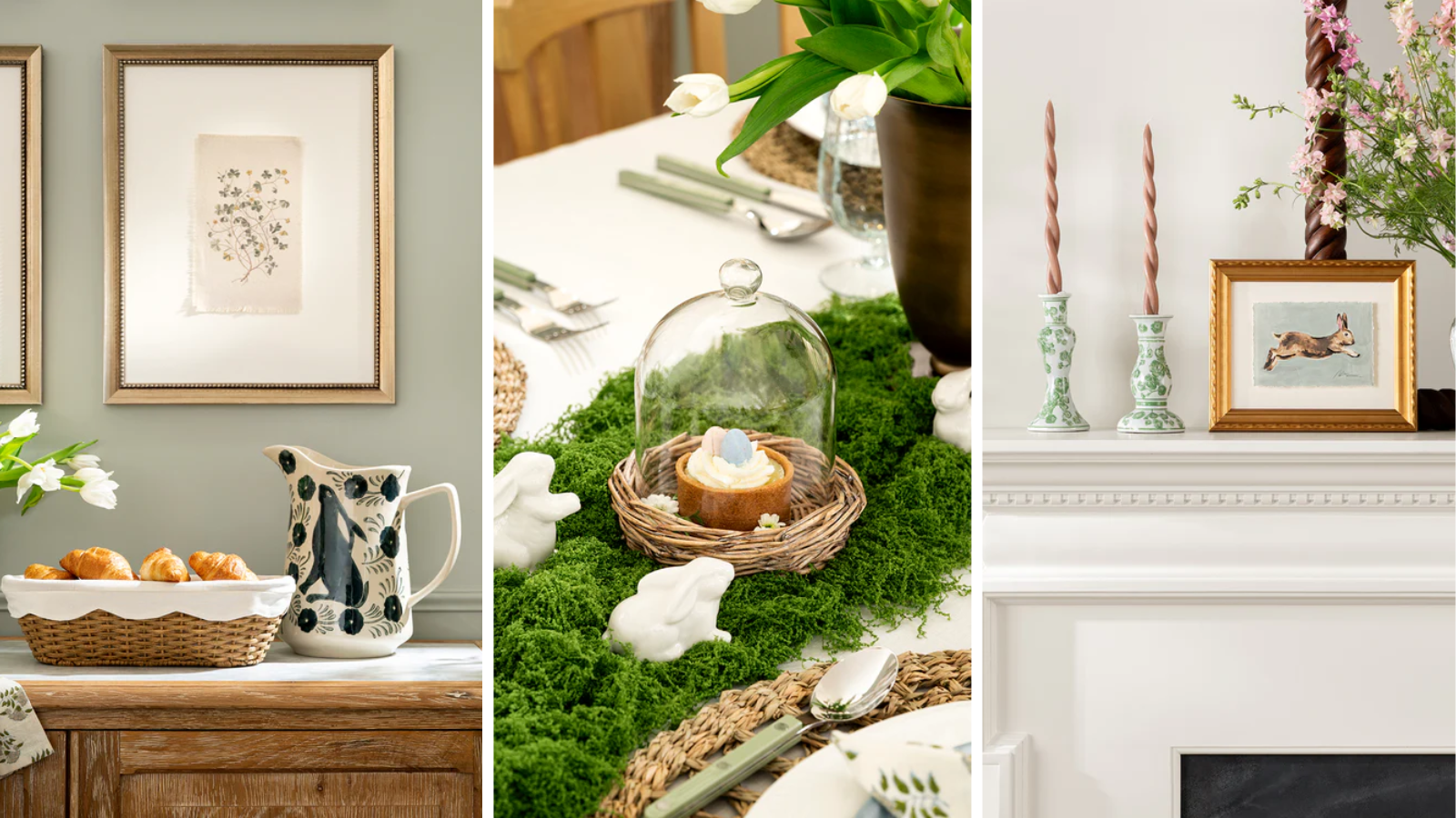 three images of Easter decor from McGee &amp; Co.