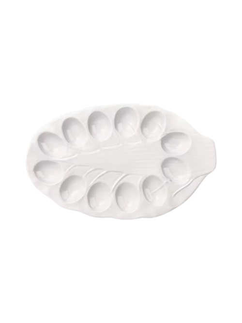 Radicchio-Eierteller aus Steinzeug