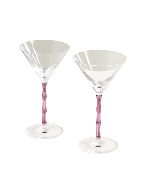 Martinigläser aus Bambuskristall, 2er-Set