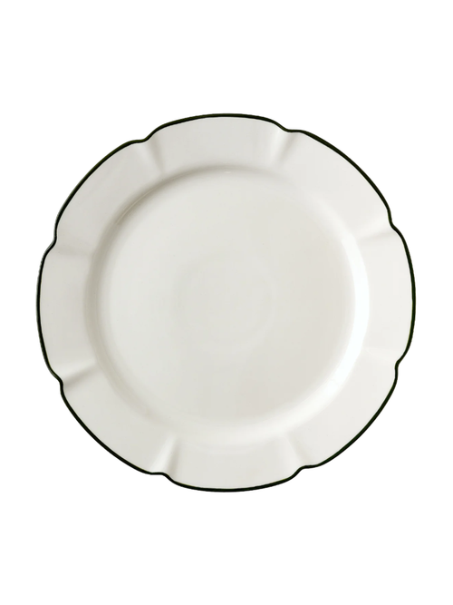 Grüner Luna-Teller mit Wellenschliff