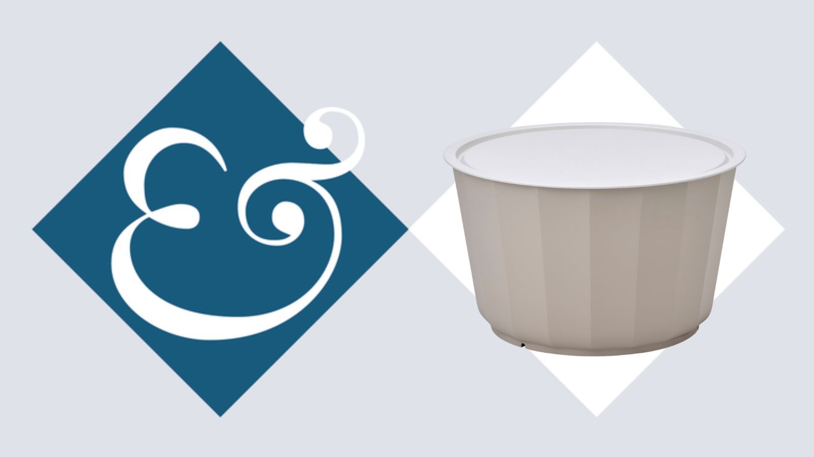 Matte cream round plastic outdoor table with galvanised white tray top on H&amp;G template