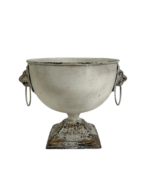 Vintage Distressed Weißer Sockel-Übertopf