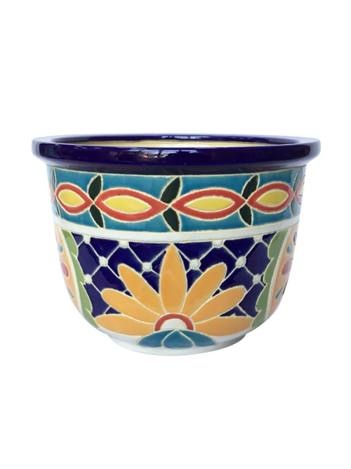 Handbemalter Blumentopf Gabi für den Außenbereich, klein