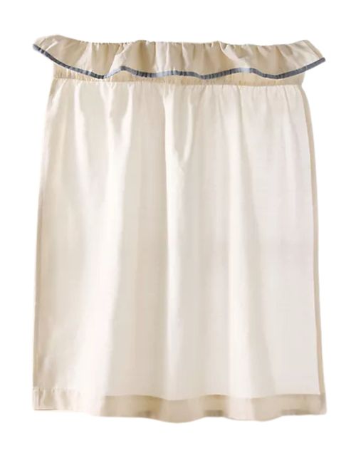 Café-Vorhang aus Baumwollgewebe mit Rüschen, 2er-Set